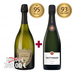 1 x Dom Perignon Brut 2013 + 1 x Taittinger Brut Reserve...